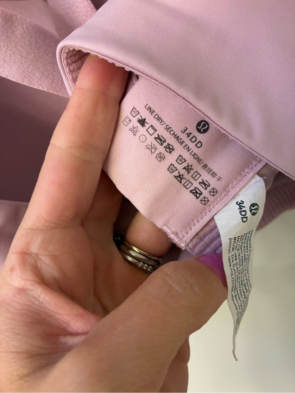 lululemon athletica Light Pink Cross-Back Sports Bra - Picture 3 of 3
